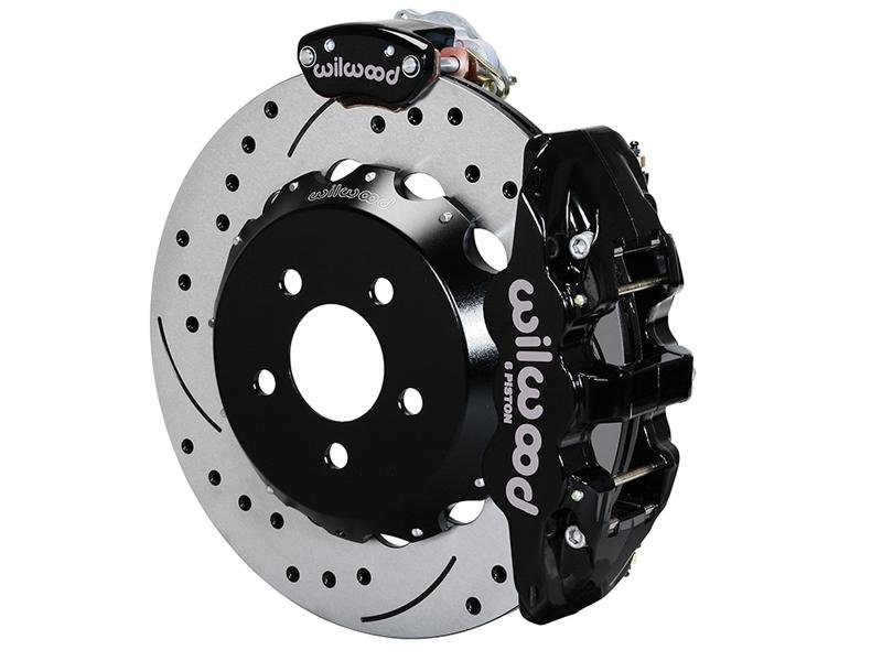 Wilwood AERO4 / MC4 Rear Kit 14.00 2015-Up Mustang w/Lines & Cables Hellhorse Performance